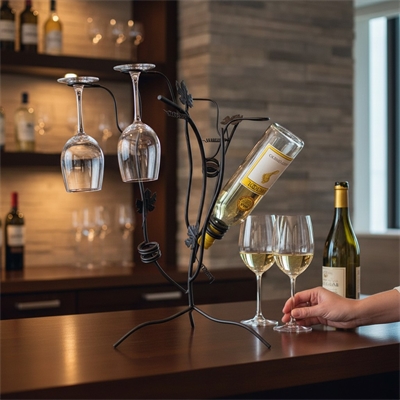 Bottle and Glass Stem Holder-Meteor-21599